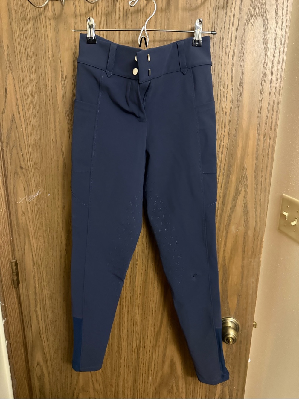 Women's Navy Free Ride Blue High-Waist Riding Tights